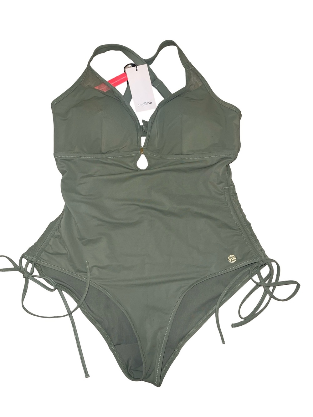 Shapewear One Piece Swimsuit Olive Green size L - Picture 4 of 6
